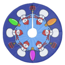 Snowman  julgransmatta fleece