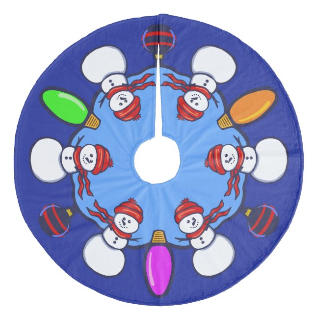 Snowman  julgransmatta fleece (Framsidan)