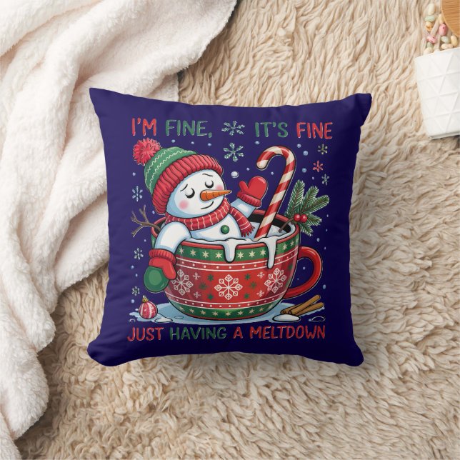 Snowman Kudde (Filt)