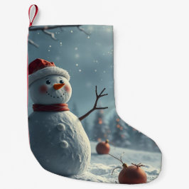 snowman liten julstrumpa