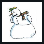 Snowman matte poster<br><div class="desc">Snowman posters are for snowwoman lovers,  snowman lovers,  decorators,  retailers,  snowman collectors,  poster collectors,  and cartoon fans for the Christmas holiday season. Snowman is Steamy Raimon original cartoon art.</div>