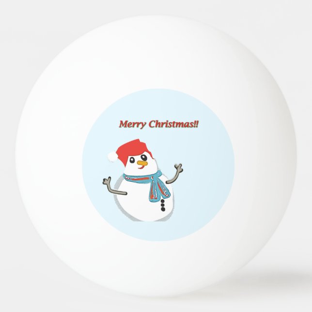 Snowman. Merry Christmas. Pingisboll (Framsidan)