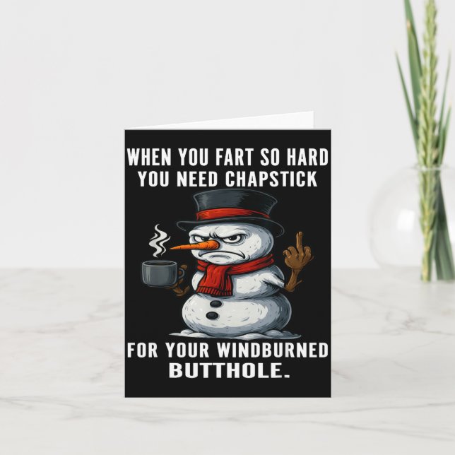 Snowman Need You Fart Hard You Chapstick When So M Kort (Framsida)