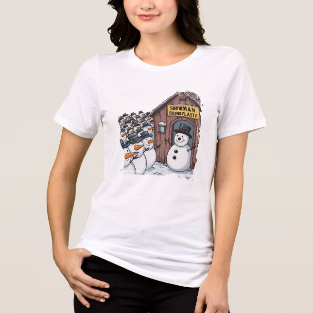 Snowman Nose Jobs T Shirt (Framsida)