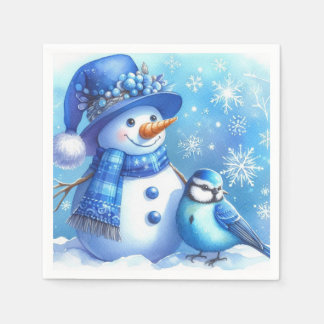 Snowman Paper Napkin Pappersservett