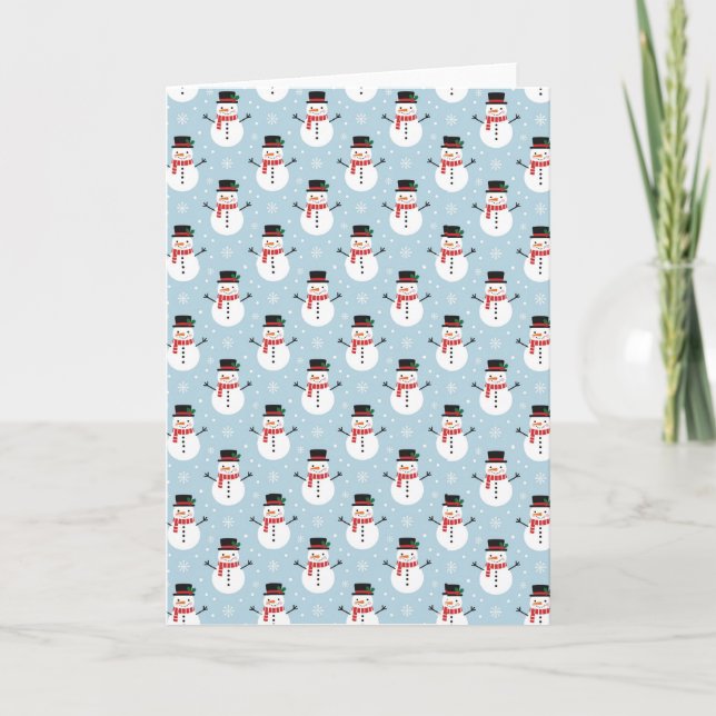 Snowman pattern kort (Framsida)