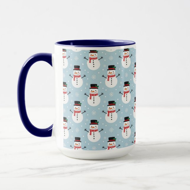 Snowman pattern mugg (Vänster)