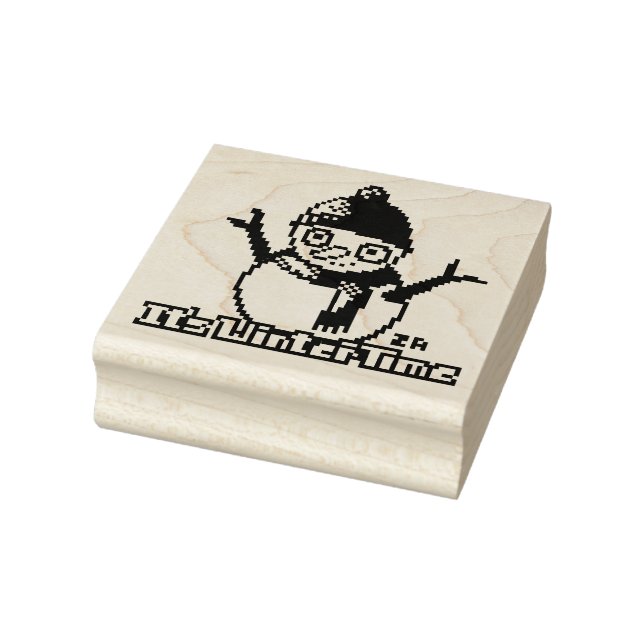 Snowman PixelArt, Pixel Art,  Stämpel (Stämpel)