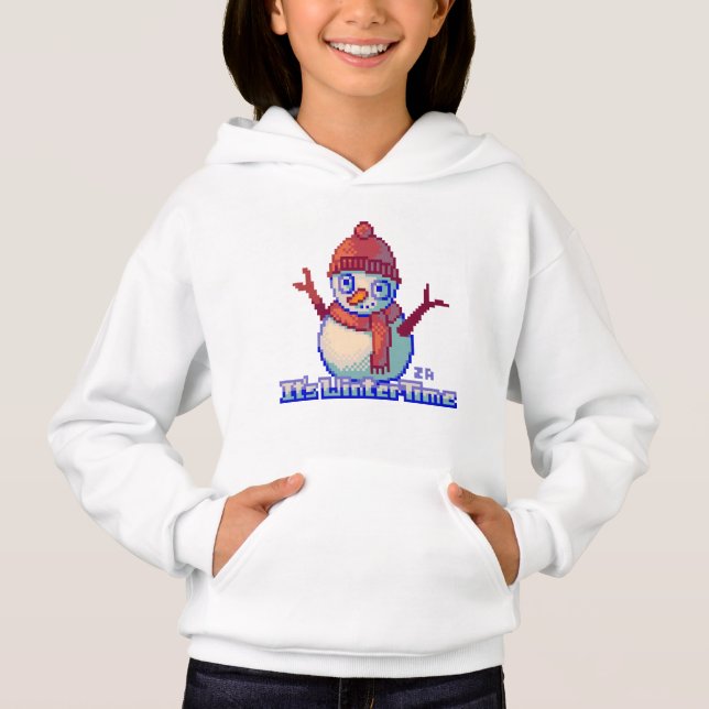 Snowman PixelArt, Pixel Art, sweater T Shirt (Framsida)