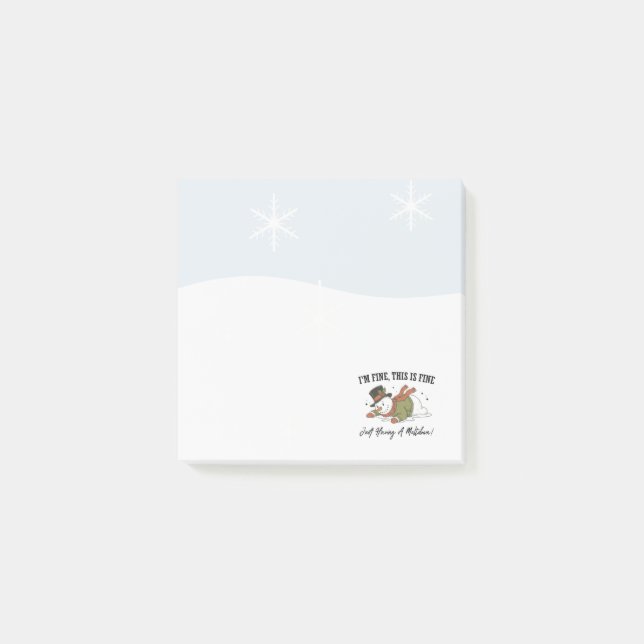 Snowman Post It Notes | Christmas Notes Post-it Block (Framsida)