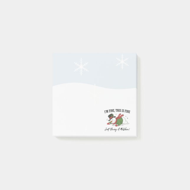 Snowman Post It Notes | I'm Fine Post-it Block (Framsida)