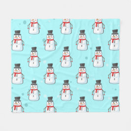 Snowman Seamless Pattern  Fleecefilt