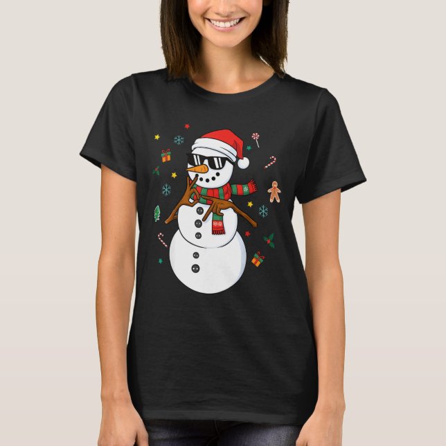 Snowman Six Seven Meme Christmas Pajamas 6 And 7 F T Shirt (Framsida)