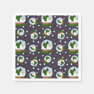 Snowman Snow Globes Pappersservett