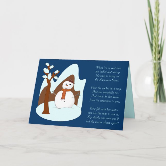 Snowman Soup Greeting Card Helgkort (Framsida)