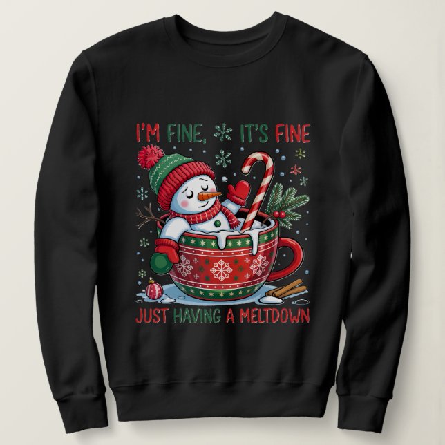 Snowman Sweatshirt  T Shirt (Design framsida)