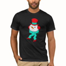 Snowman Tunes Jul Svart T-Shirt
