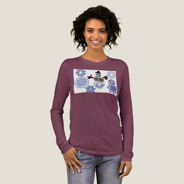 Snowman warm  t shirt (Hel framsida)