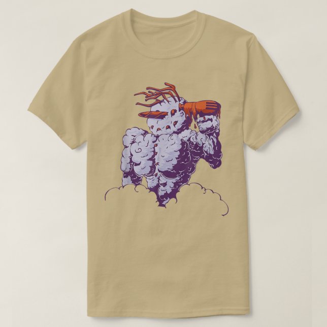 Snowman With Blow Dryer Snow Winter  T Shirt (Design framsida)