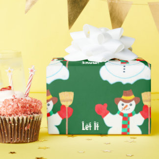 Snowman With Text Presentpapper