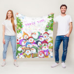 Snowmans jul Fleece Blanket Gift<br><div class="desc">Lycklig Snowmans God jul Party Funny Teckning Tecknad Firande - Välj / lägg till din unika text / teckensnitt / Färg - Gör din Snögubbearna gåva - Ändra storlek och flytta eller ta bort och lägg till Speciell / bild med anpassning inslag! - Teckning och MJÖLKS utformning. Du kan också...</div>