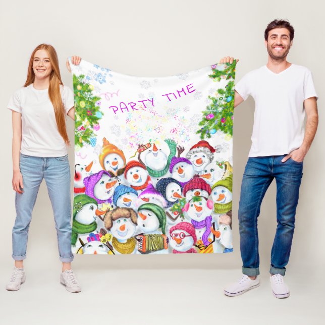 Snowmans jul Fleece Blanket Gift (På plats)