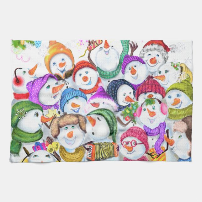 Snowmans jul Kitchen Towel Gift Kökshandduk (Horisontell)