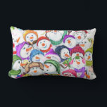Snowmans jul Lumbar Pillow Gift Lumbarkudde<br><div class="desc">Lycklig Snowmans God jul Party Funny Teckning Tecknad Firande - Välj / lägg till din unika text / teckensnitt / Färg - Gör din Snögubbearna gåva - Ändra storlek och flytta eller ta bort och lägg till Speciell / bild med anpassning inslag! - Teckning och MJÖLKS utformning. Du kan också...</div>