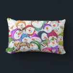 Snowmans jul Lumbar Pillow Gift Lumbarkudde<br><div class="desc">Lycklig Snowmans God jul Party Funny Teckning Tecknad Firande - Välj / lägg till din unika text / teckensnitt / Färg - Gör din Snögubbearna gåva - Ändra storlek och flytta eller ta bort och lägg till Speciell / bild med anpassning inslag! - Teckning och MJÖLKS utformning. Du kan också...</div>