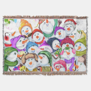Snowmans jul Throw Blanket Gift Filt