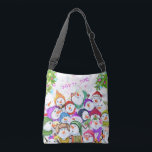 Snowmans Party jul Crossbody Bag Axelväska<br><div class="desc">Kroppssäckar med Lycklig Snowmans God jul Party Funny Teckning Tecknad Firande - Välj/lägg till din unika text/teckensnitt/Färg - Gör din Snögubbearna korsstödsgåva - Ändra storlek och flytta eller ta bort Speciell/bild med anpassning inslag! - Teckning och MJÖLKS utformning. Du kan också överföra mina designers till fler än 1 000 Zazzle-produkter....</div>