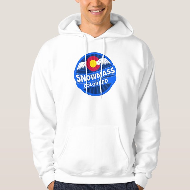 Snowmass Colorado bergsbrud hoodie (Framsida)