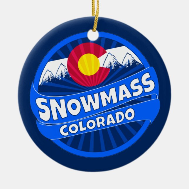 Snowmass Colorado bergsbrust ornament (Framsidan)