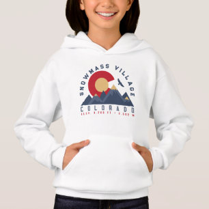 Snowmass Colorado Flagga Retro Sunset Ski Souvenir T Shirt