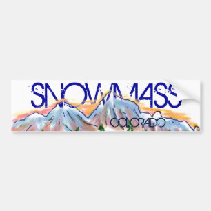 Snowmass Colorado konstnärlig bergklistermärke Bildekal