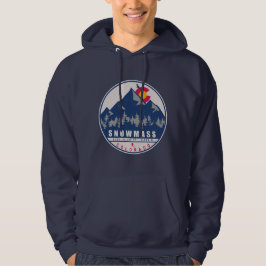 Snowmass Colorado Retro Sunset Ski Souvenirs Hoodie