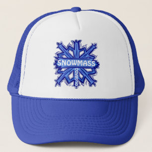 Snowmass Colorado snowflake art hat Truckerkeps