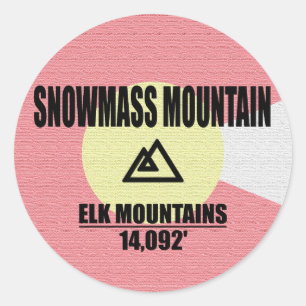 Snowmass Mountain Runt Klistermärke