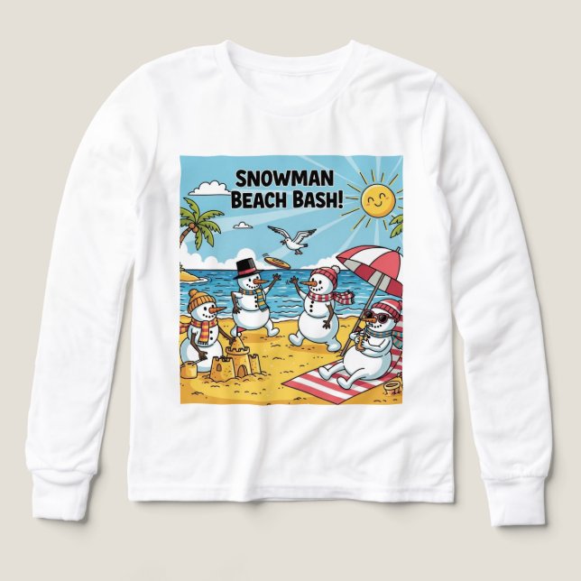 Snowmen Beach Bash T Shirt (Design framsida)