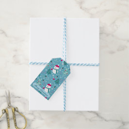 Snowmen, Candy Canes & Festive Holiday Design Presentetikett