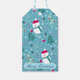 Snowmen, Candy Canes & Festive Holiday Design Presentetikett