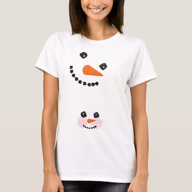 Snowmmamma och Baby av Leslie Harlow Tee Shirt (Framsida)
