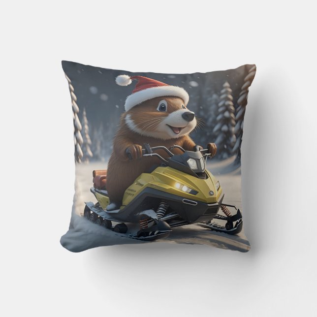 Snowmobil Dekorativ kudde (Framsida)