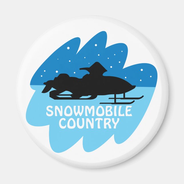 Snowmobil Land Magnet (Framsidan)