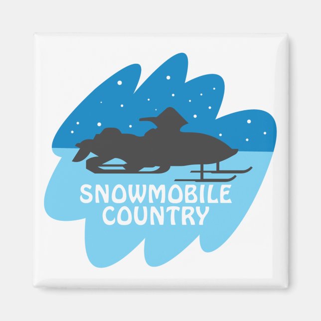 Snowmobil Land Magnet (Framsidan)