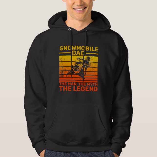 Snowmobil Pappa Hoodie (Framsida)