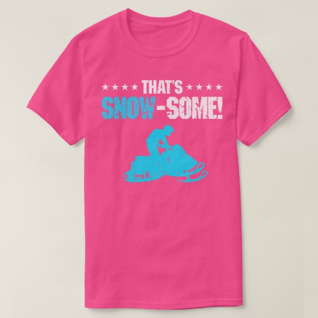 Snowmobil Riding Snö lite underlig motorspets T Shirt (Design framsida)