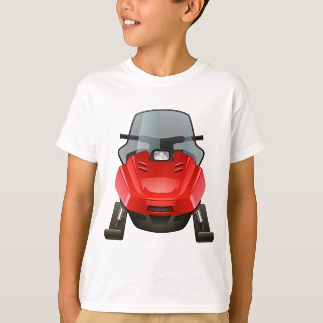 Snowmobil skjorta tee shirt (Framsida)