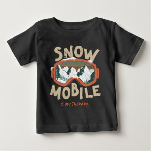 Snowmobile är mitt terapiberget Snö Ski Google T Shirt