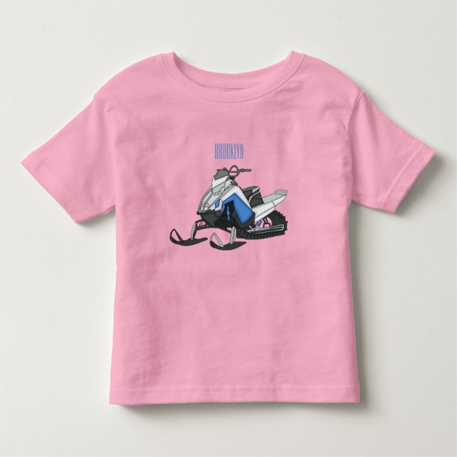 Snowmobile cartoon illustration  t shirt (Framsida)